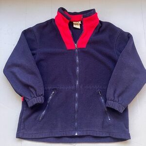 1990s Navy and Red Fleece Jacket